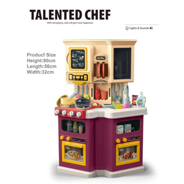 77Pcs Pretend Play Talented Chef Kitchen Set
